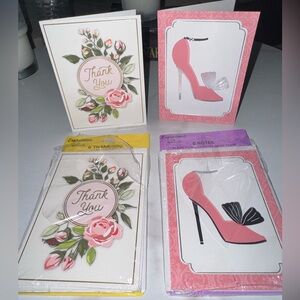 Hallmark Pink High Heel Shoe Cards Set 7for both sets